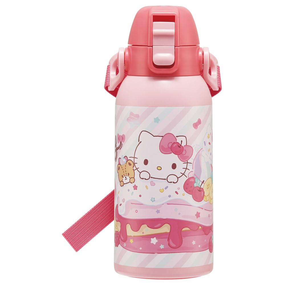 Skater Kids Water Bottle 600ml Stainless Steel Hello Kitty Design