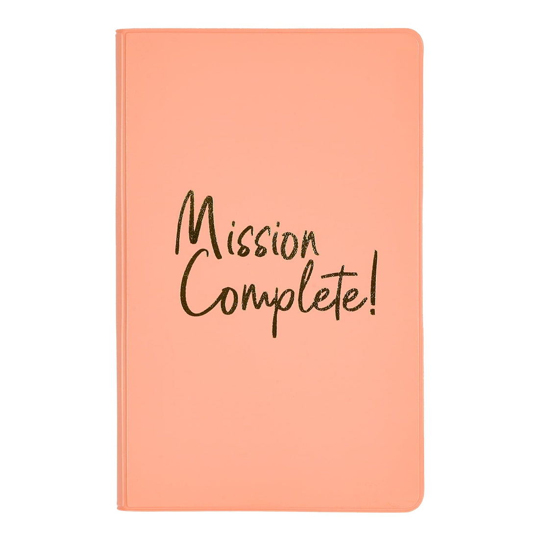 GreetingLife TO DO Journal Planner, Free, Mission Complete, Coral, A6 Slim, 240 Pages