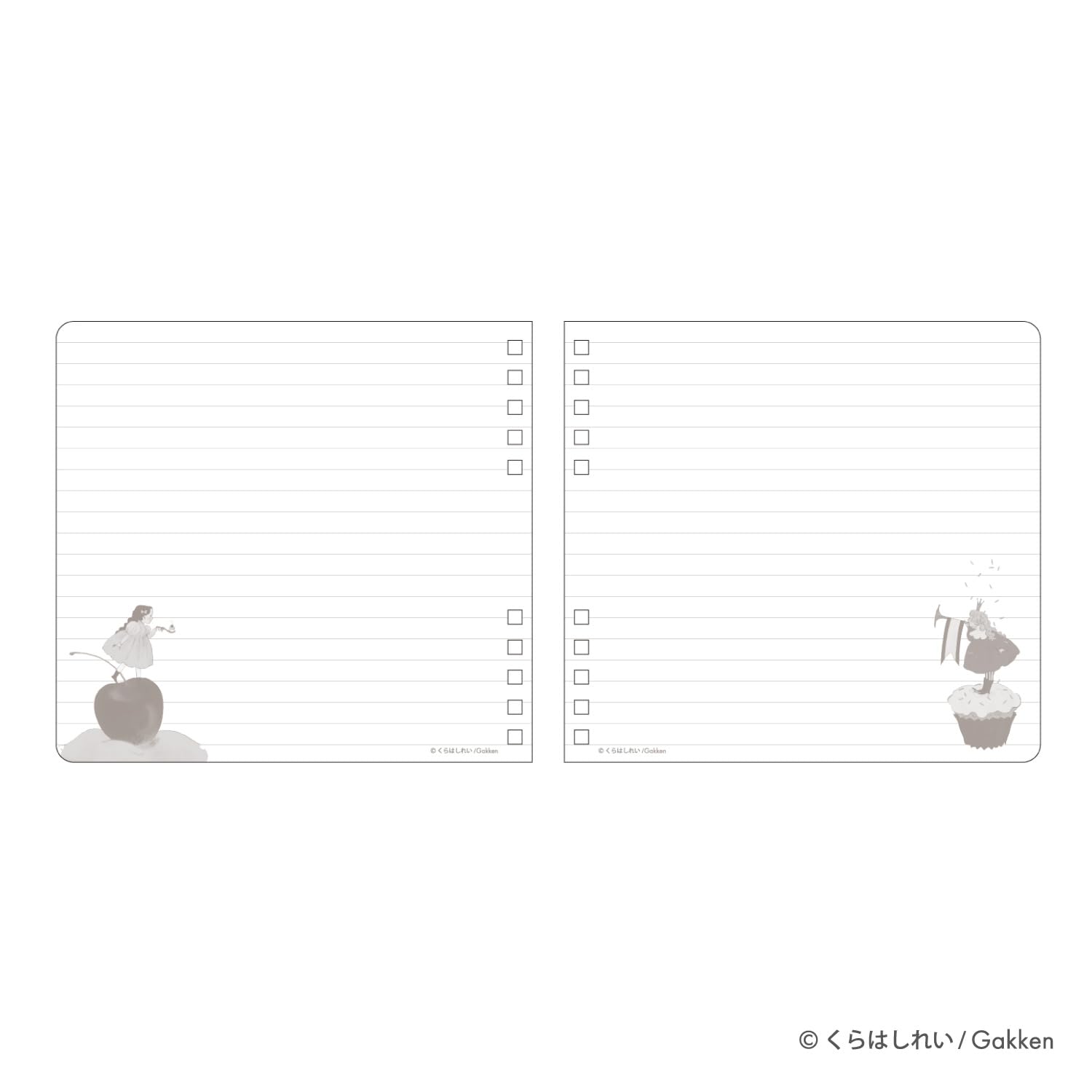 Gakken Sta:Ful Square Ring Notebook Tea