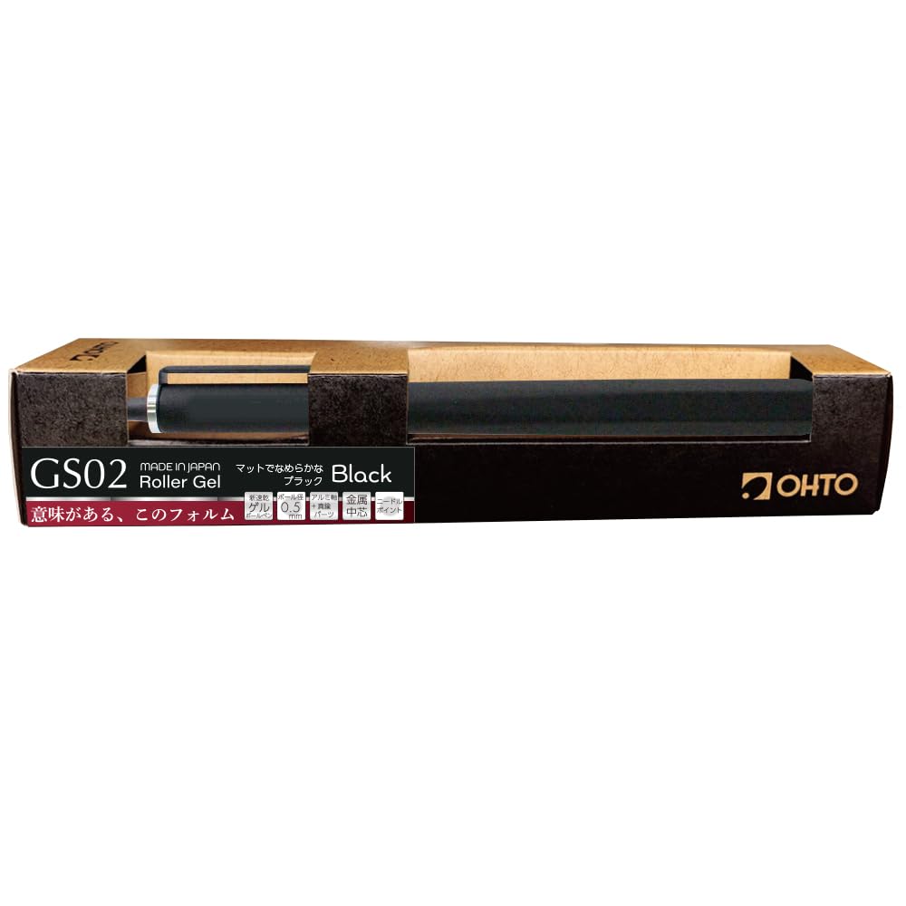 Auto Roller Gel Ballpoint Pen GS02 Black Smooth Writing Experience