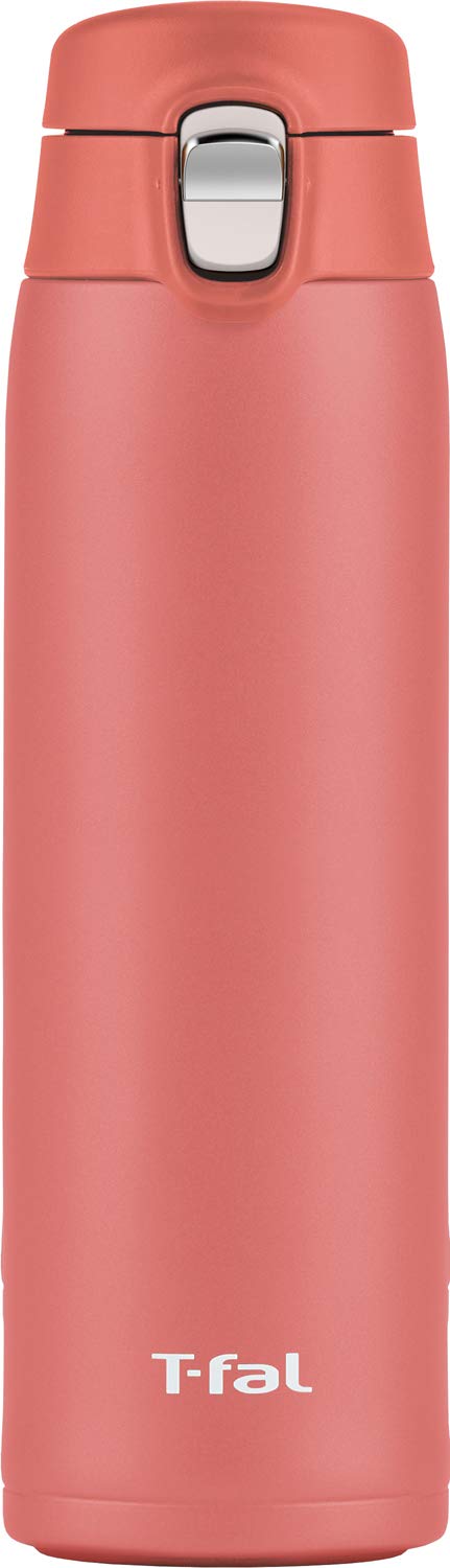T-Fal Stainless Steel Water Bottle 480ml with One-Push Lid