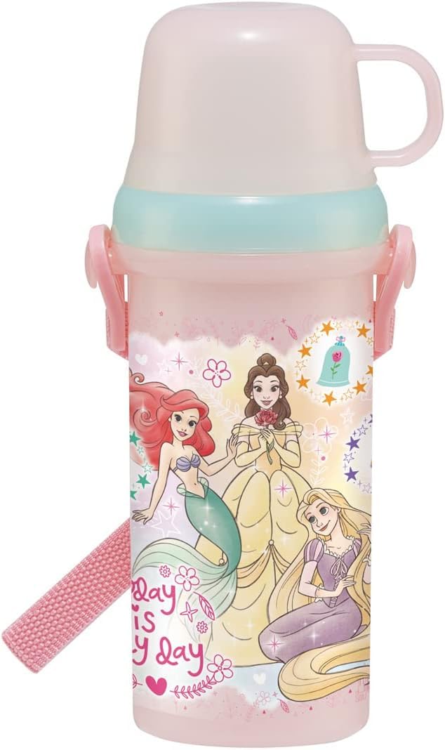 Skater Kids Water Bottle 480ml with Cup Disney Princess