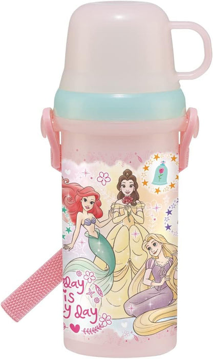 Skater Kids Water Bottle 480ml with Cup Disney Princess