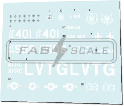 Fab Scale 1/72 F-16C Block 30 Dragon Scheme Model Decals