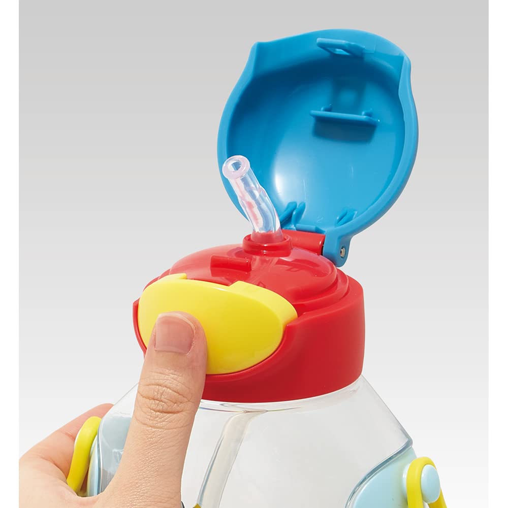 Skater 530ml Straw Bottle with One Push for Kids