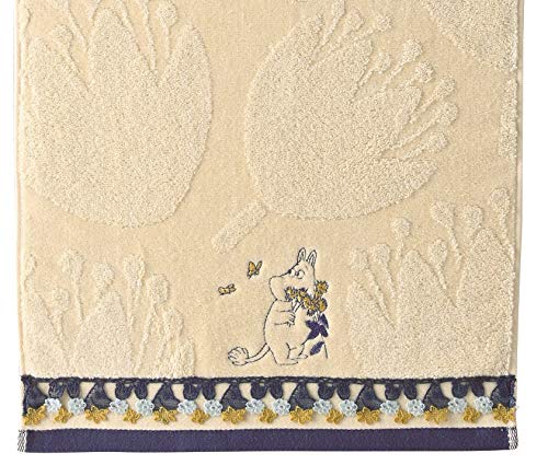 Marushin Face Towel Moomin Floral Lace Cotton 100% 34x80cm