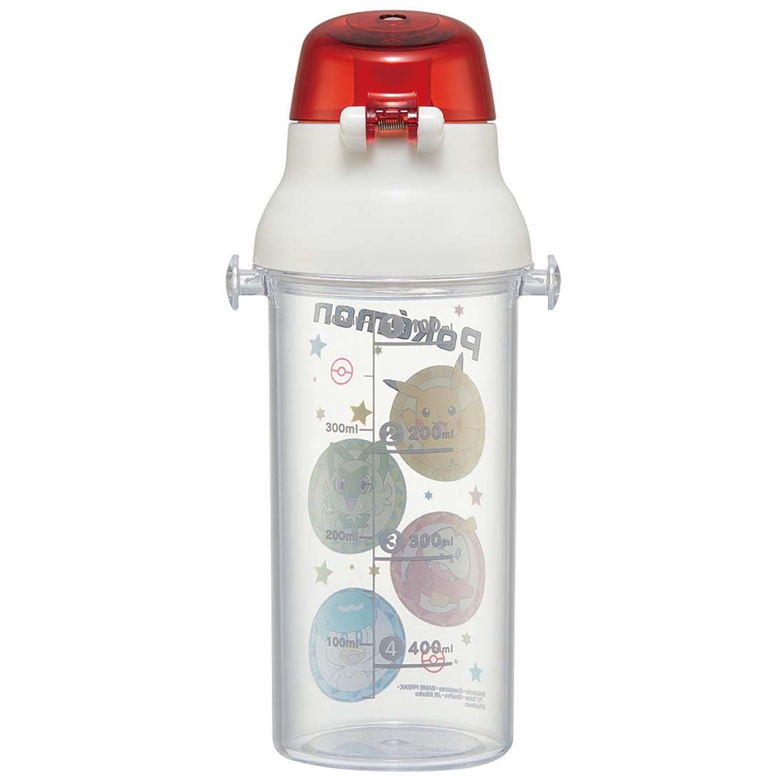 Skater Kids Clear Plastic Water Bottle 480ml with Measurement Markings