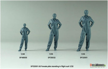 DEF.MODEL 1/48 Modern American Female Pilot Resin Kit