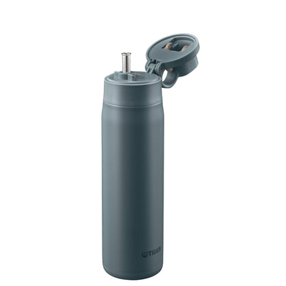 TIGER Stainless Steel Water Bottle with Straw 750ml for Everyday Use