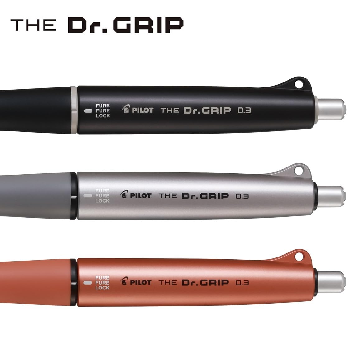 PILOT The Grip Black Accent Mechanical Pencil 0.5mm Deep Orange