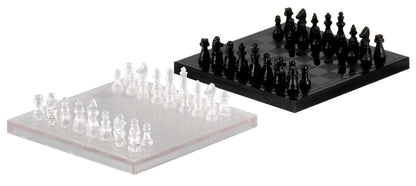 MIC Chess Figure Set Clear and Black Plastic Kit