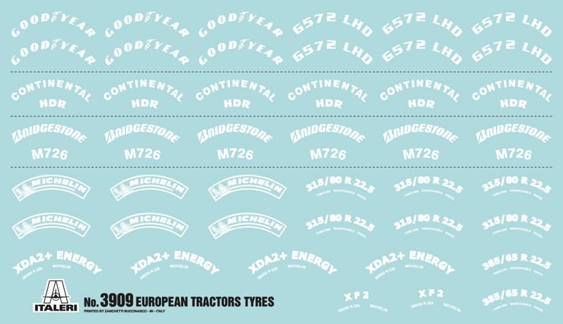 PLATZ 1/24 Tractor Head Tire and Rim Set for European Cars