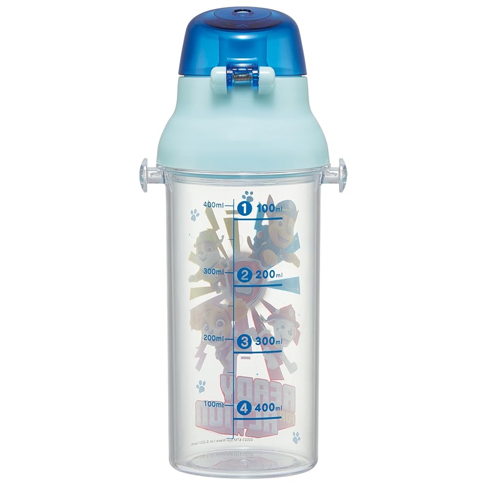 Skater Kids Clear Plastic Water Bottle 480ml with Measurement Markings