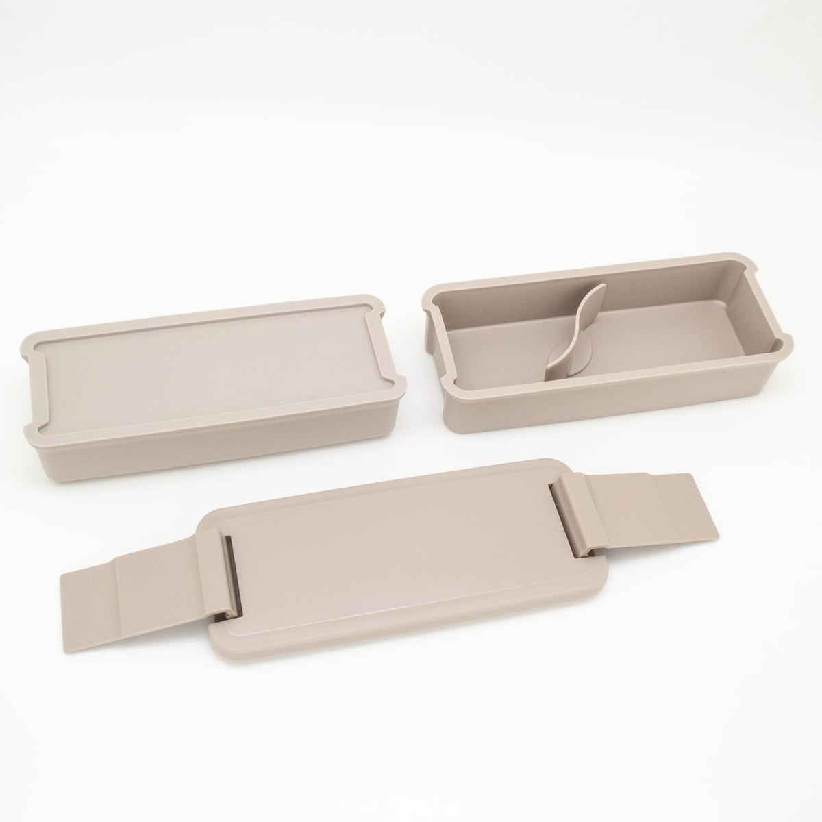 OSK Two-Tier Lunch Box with Dividers Comfortable PCW-650D Mocha 650ml