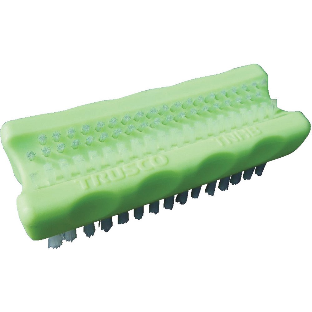 TRUSCO Nail Hand Brush Green Ergonomic Design for Easy Use
