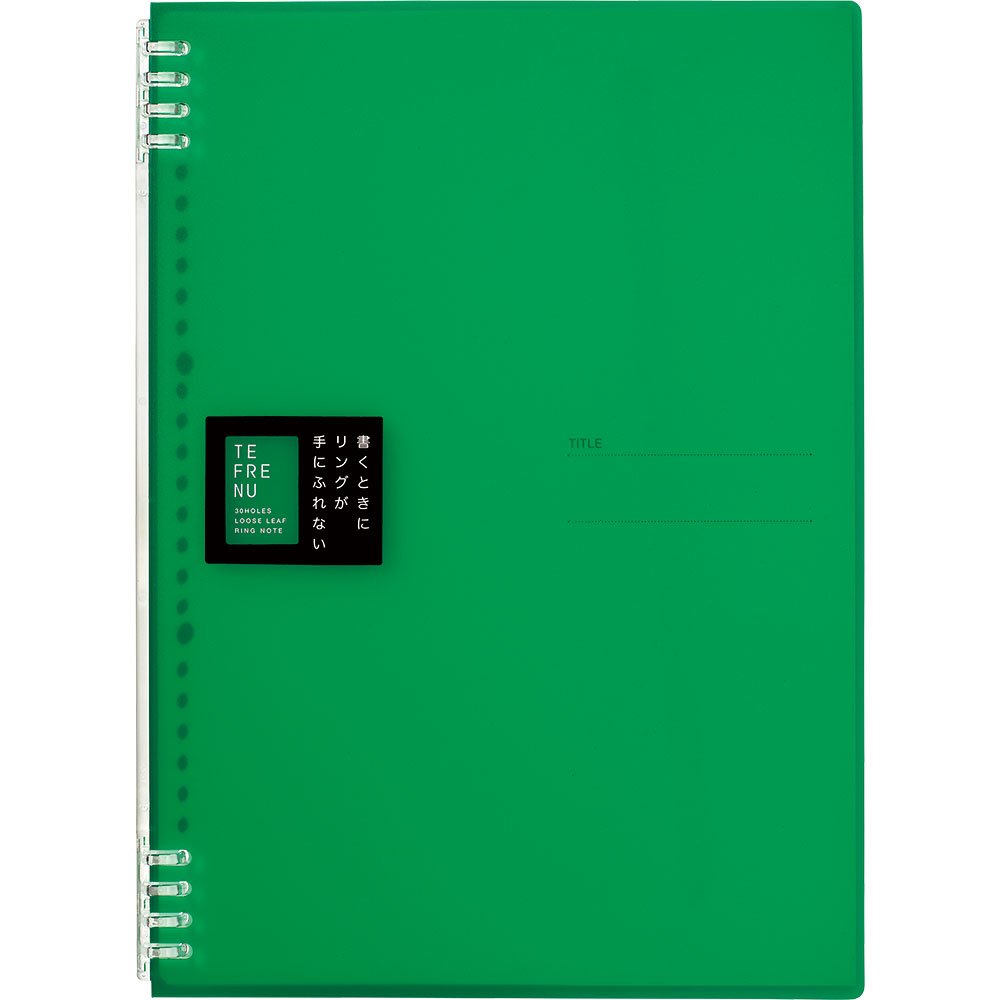 Kingjim Ring Notebook Teferune 30 Holes A4 Vertical Green