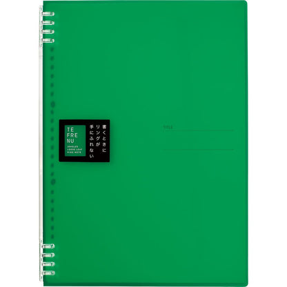Kingjim Ring Notebook Teferune 30 Holes A4 Vertical Green