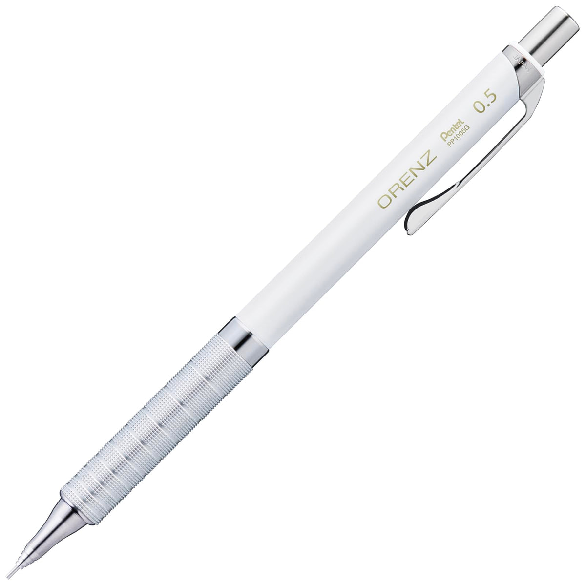 Pentel Orenz Mechanical Pencil with Metal Grip 0.5mm White