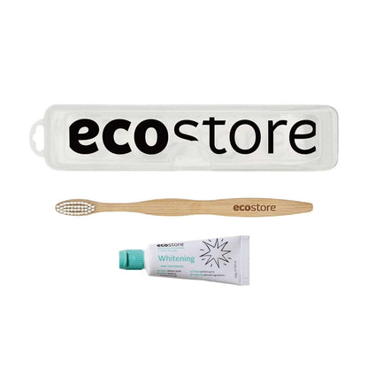 ecostore Travel Set Whitening Mini Toothpaste and Brush with Case