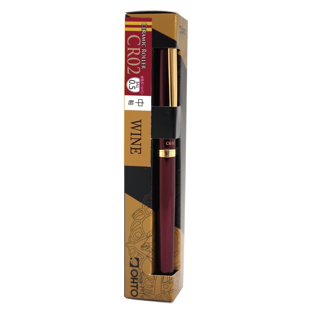 OHTO Water-Based Ballpoint Pen Gold Parts Model CR02G Wine