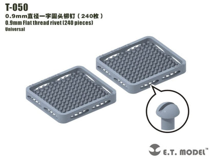 E.T Model 0.9mm Round Head Rivets Set of 240 for Scale Models