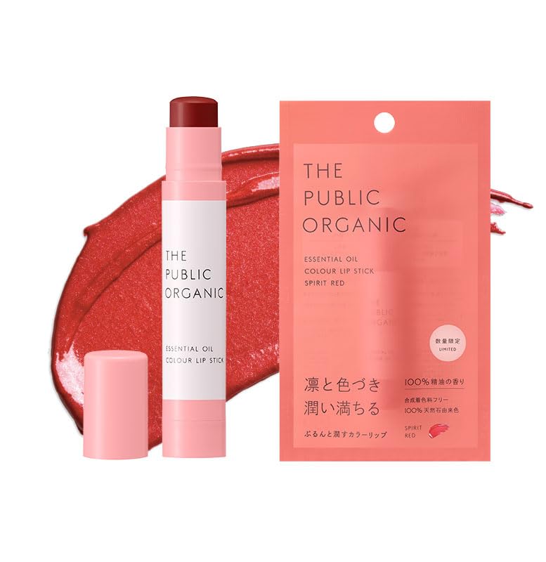 THE PUBLIC ORGANIC Color Lip Spirit Red 3.5g Naturally Derived Lip Balm