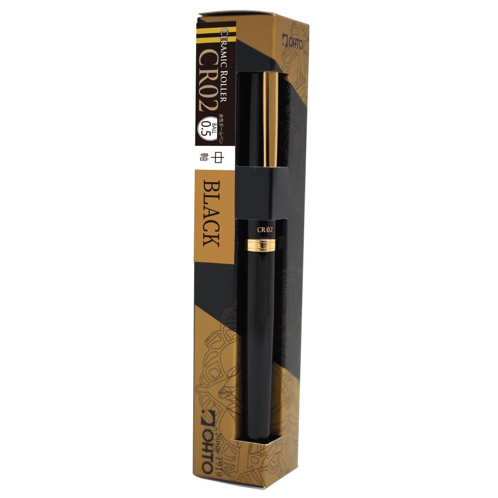 OHTO Water-Based Ballpoint Pen Gold Parts Model CR02G Black