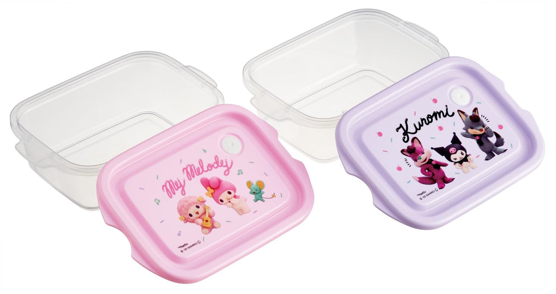 Skater Seal Container Set 500ml Made in Japan for Girls