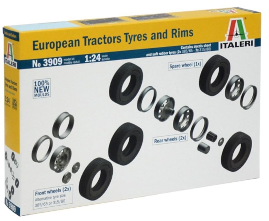 PLATZ 1/24 Tractor Head Tire and Rim Set for European Cars