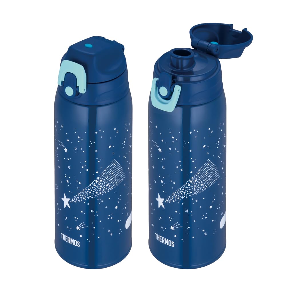 THERMOS Vacuum Insulated 2-Way Bottle 0.8L Navy Blue for Kids