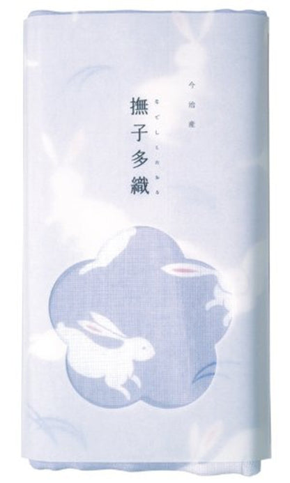kenema Miyamoto Towel Nadeshiko Multi-Weave Rabbit 34x90cm White