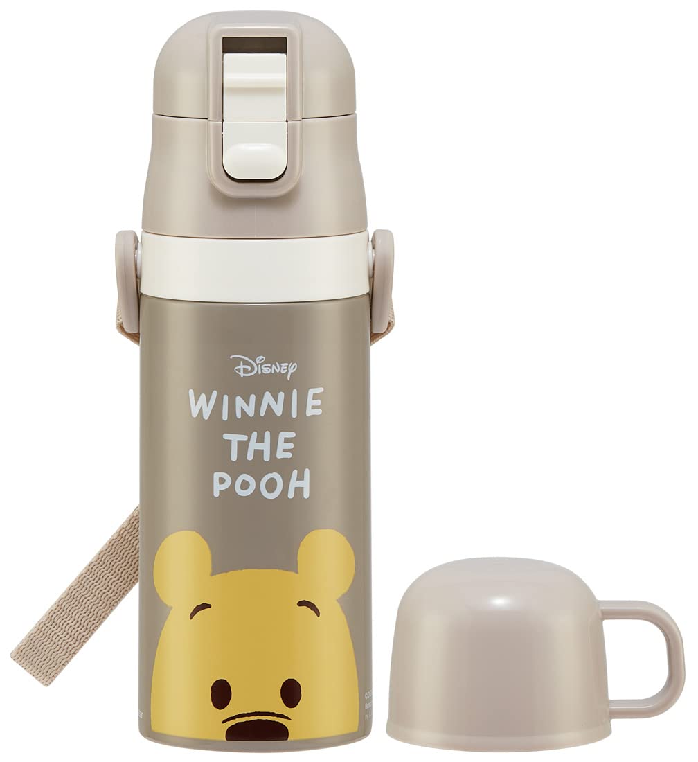 Skater Kids Water Bottle 400ml with Straw and Cup Disney Pooh