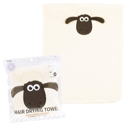 Skater Quick-Dry Hair Drying Towel 40x100cm Sheep Shaun Design