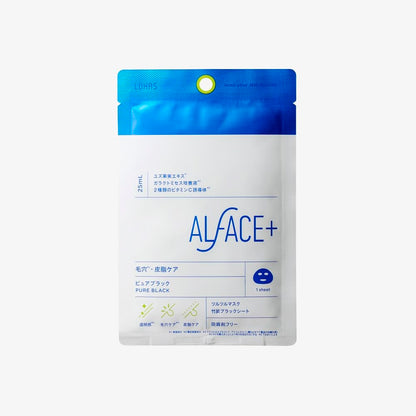 ALFACE Pure Black Face Mask for Pore and Oil Care 1 Sheet