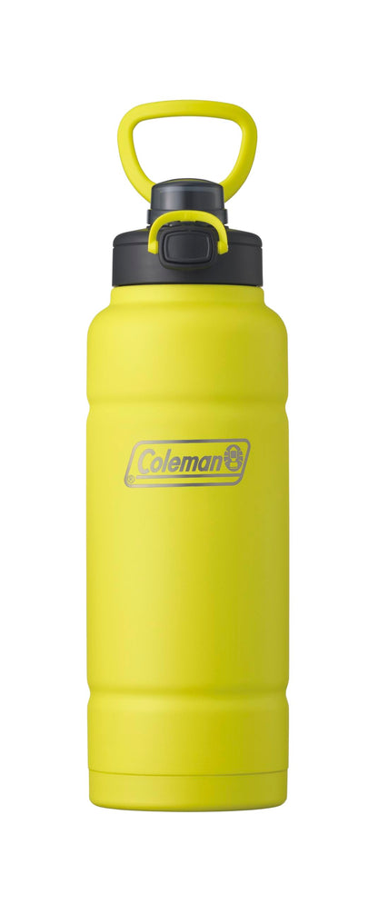 Coleman(コールマン) 真空断熱スポーツボトル/1.1L(ライムイエロー) 水筒 保冷 直飲み スポーツドリンク対応 ワンタッチオープン ハンドル付き セラミック加工