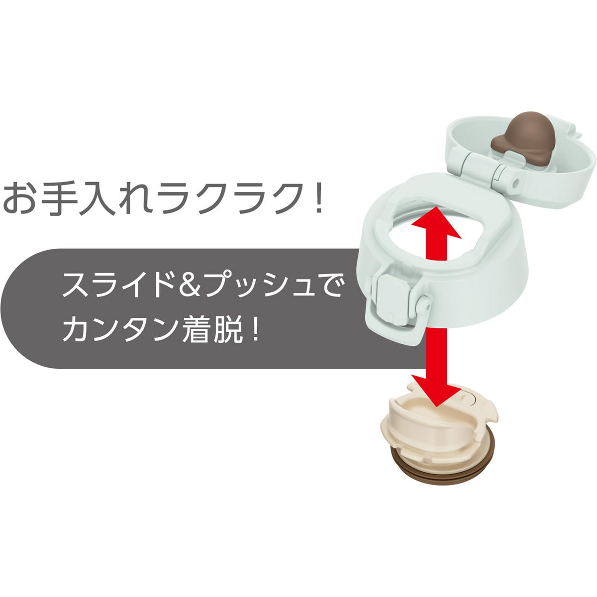 【食洗機対応モデル】サーモス 真空断熱ケータイマグ 550ml フロスティホワイト フタが大きく開いて飲みやすい 粉体塗装 マットな質感 JPC-550 FRWH
