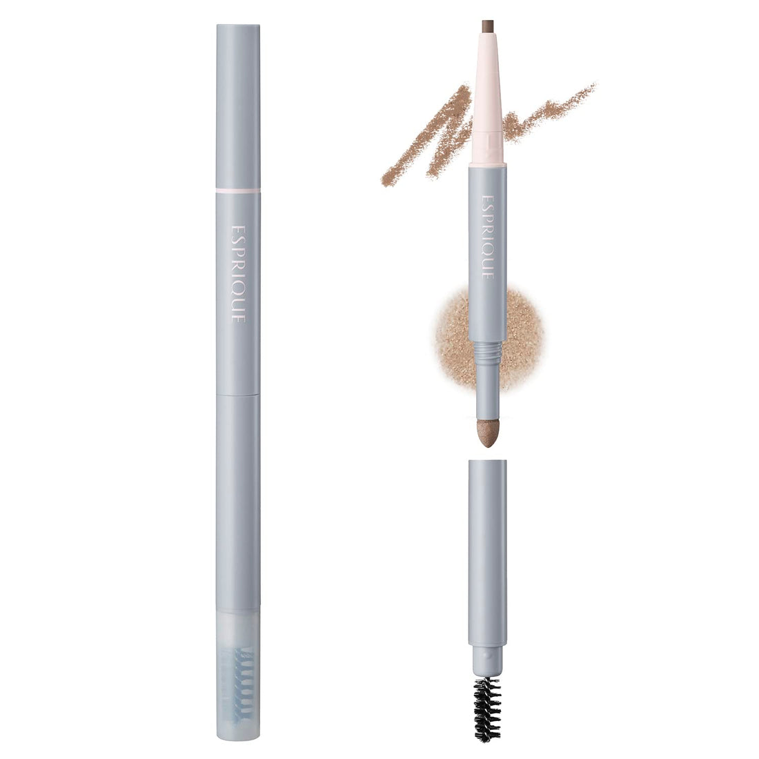 ESPRIQUE W Eyebrow Styler Pencil and Powder Light Brown 0.5g