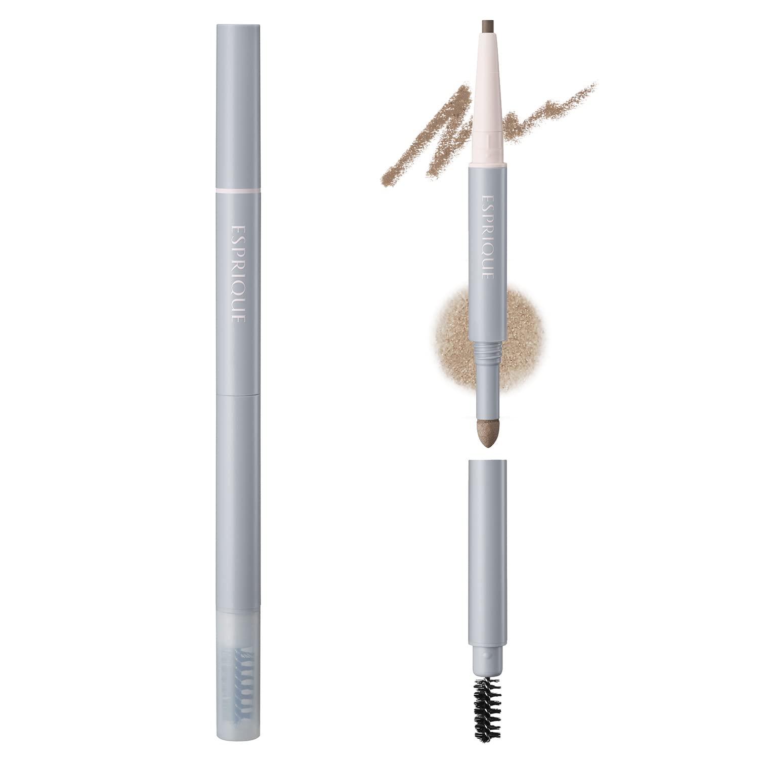 ESPRIQUE W Eyebrow Styler Pencil and Powder Light Brown 0.5g