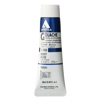 HOLBEIN Acrylic Gouache D098 20ml Navy Blue