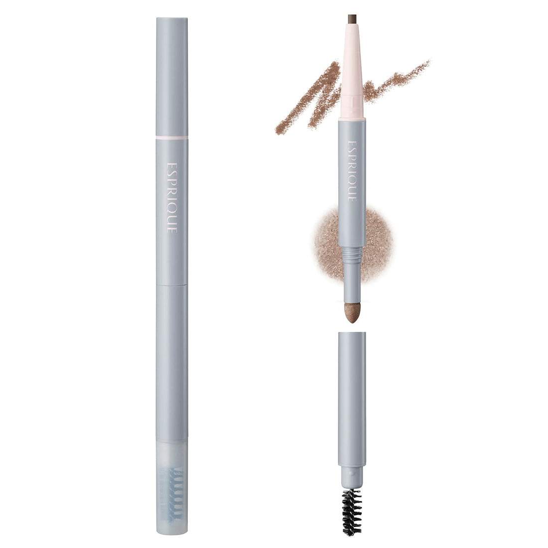 ESPRIQUE W Eyebrow Styler Pencil and Powder Brown 0.5g