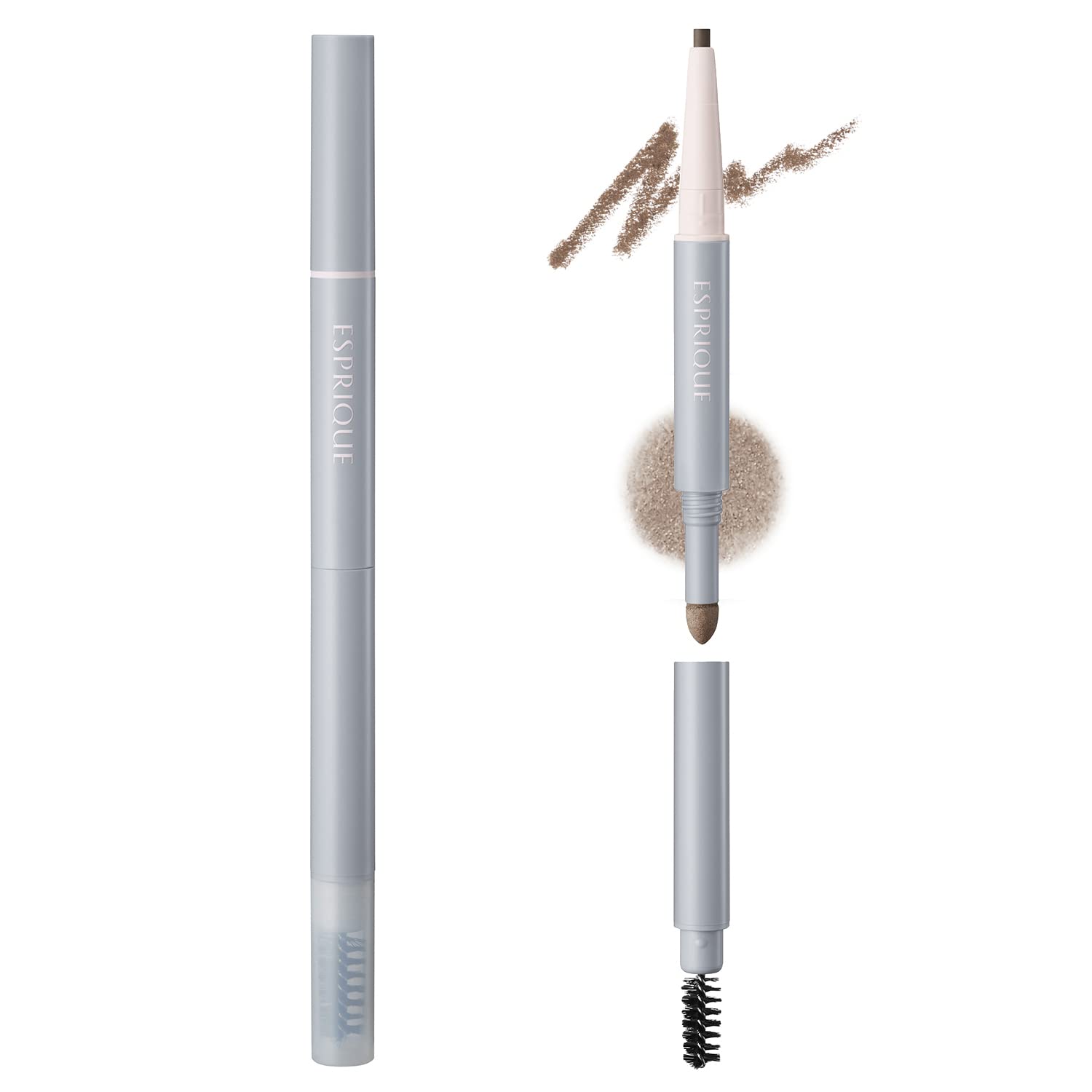 ESPRIQUE W Eyebrow Styler Pencil and Powder Brown 0.5g
