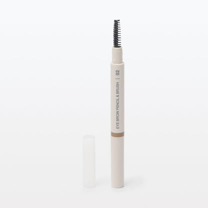 Mujirushiryouhin Eyebrow Pencil and Brush Natural Brown