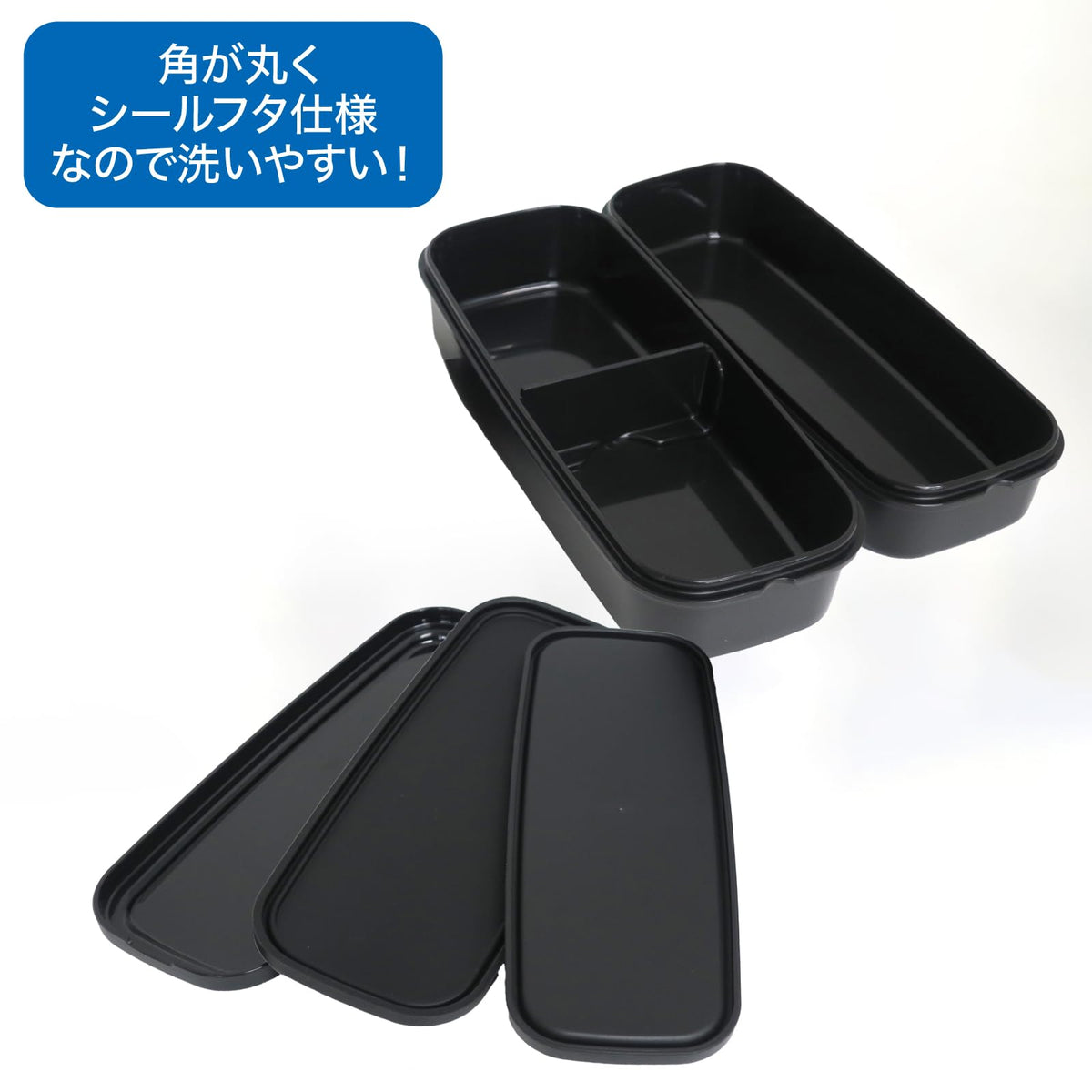 OSK Two-Tiered Lunch Box BLW-14HS for Japanese Cuisine