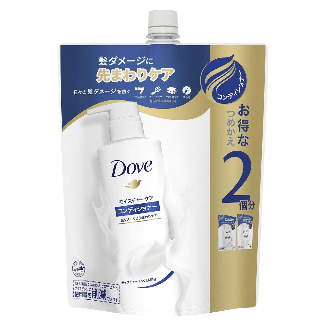 Dove Moisture Care Conditioner Refill 700g for Daily Hydration