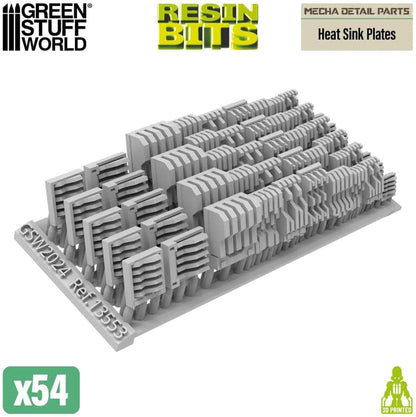 Green Staff World Heat Sink Plate Set of 54 for Model Kits