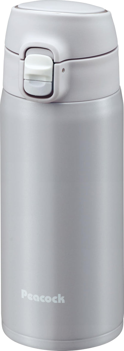 ピーコック魔法瓶工業(The-peacock) ピーコック 水筒 ロック式 ワンタッチマグ 400ml フレッシュグレー AKM-40 H
