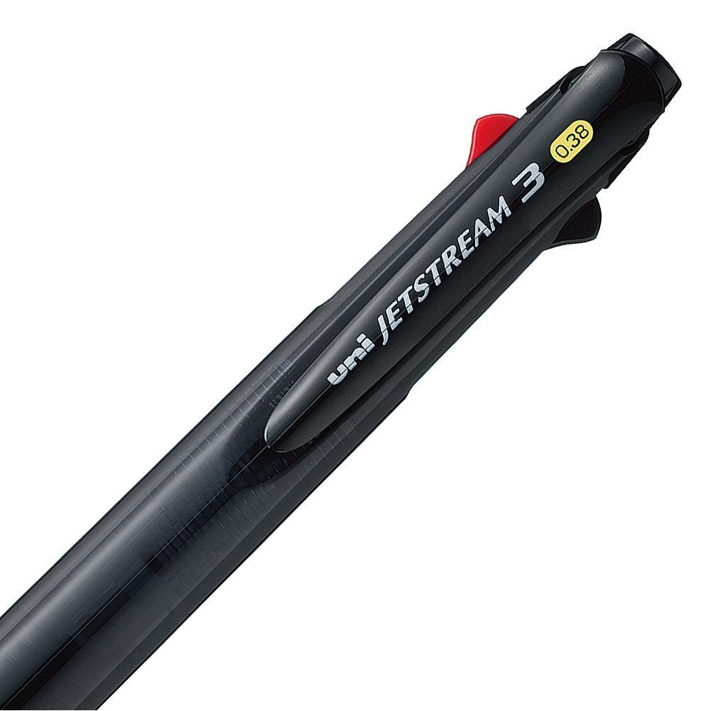 Mitsubishi Pencil Jetstream 3-Color Ballpoint Pen 0.38mm Transparent Black