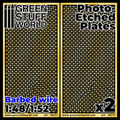 Green Stuff World Etching Plate Barbed Wire Scale Model Detail Parts Set