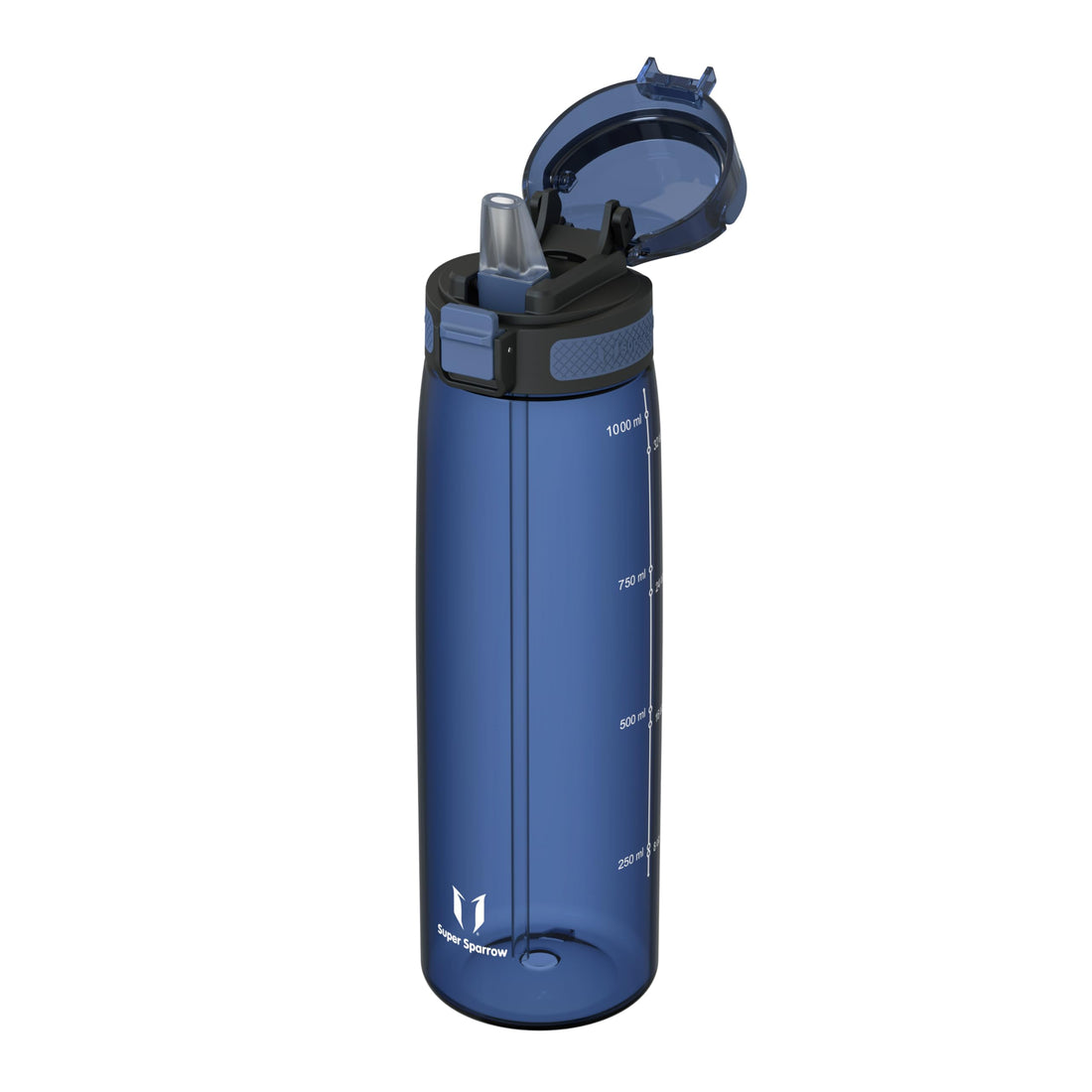 Super Sparrow Water Bottle 1L BPA-Free with Straw