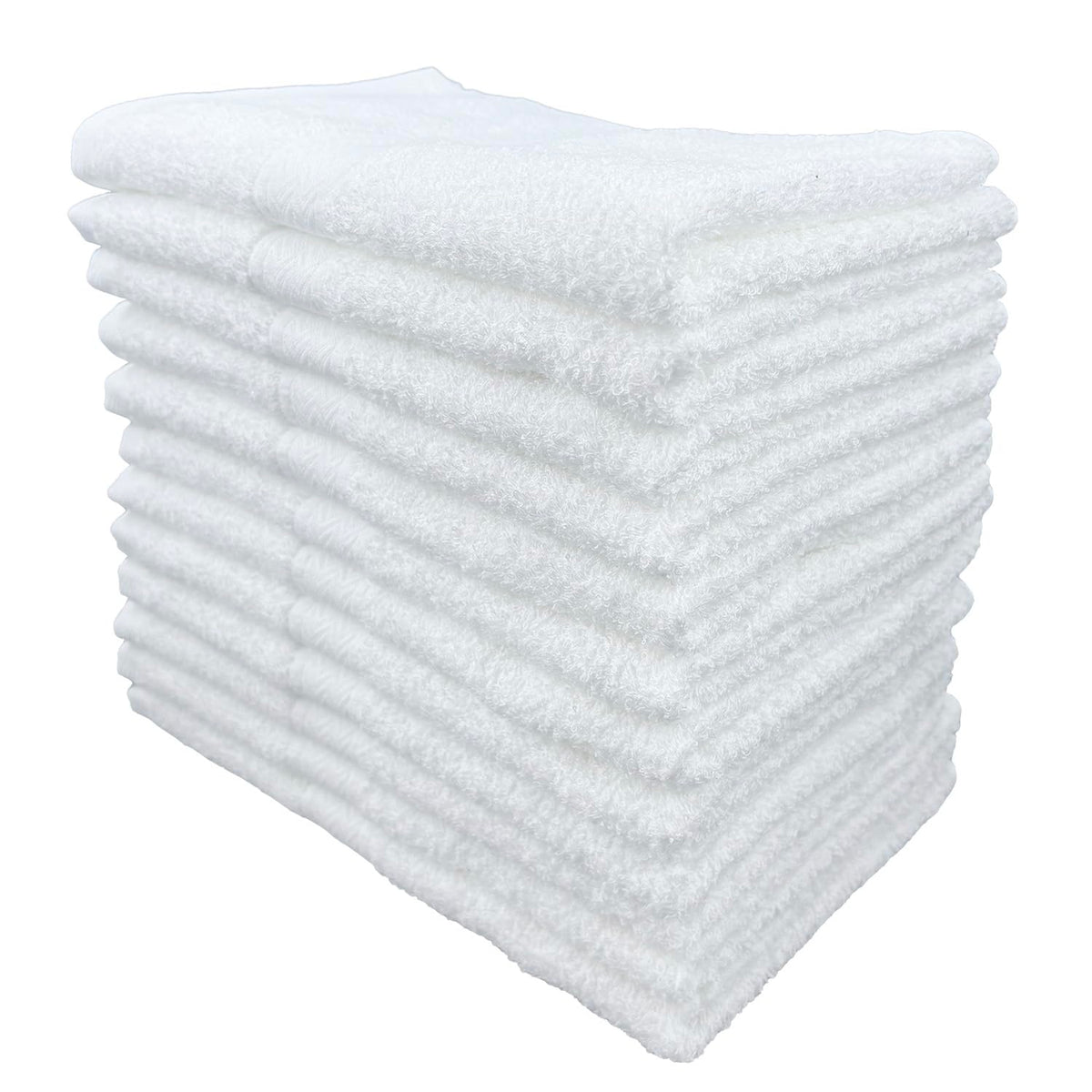 Senshu Towel White Cotton Towels Set of 12 Made in Japan 34x100cm